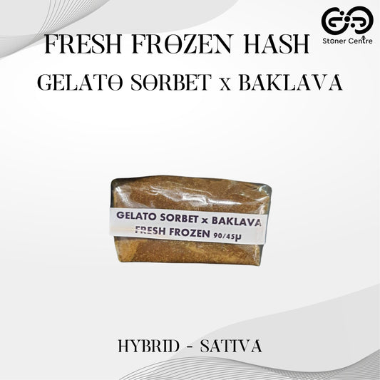 FRESH FROZEN HASH | GELATO SORBET x BAKLAVA