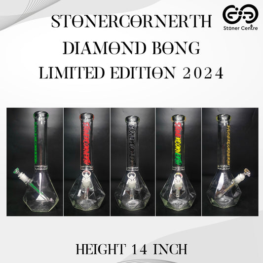 Glass Bong | STONERCORNERTH DIAMOND BONG 14 INCH