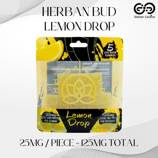 Jelly Herban Bud Lemon Drop Edibles gummy infused thc snack