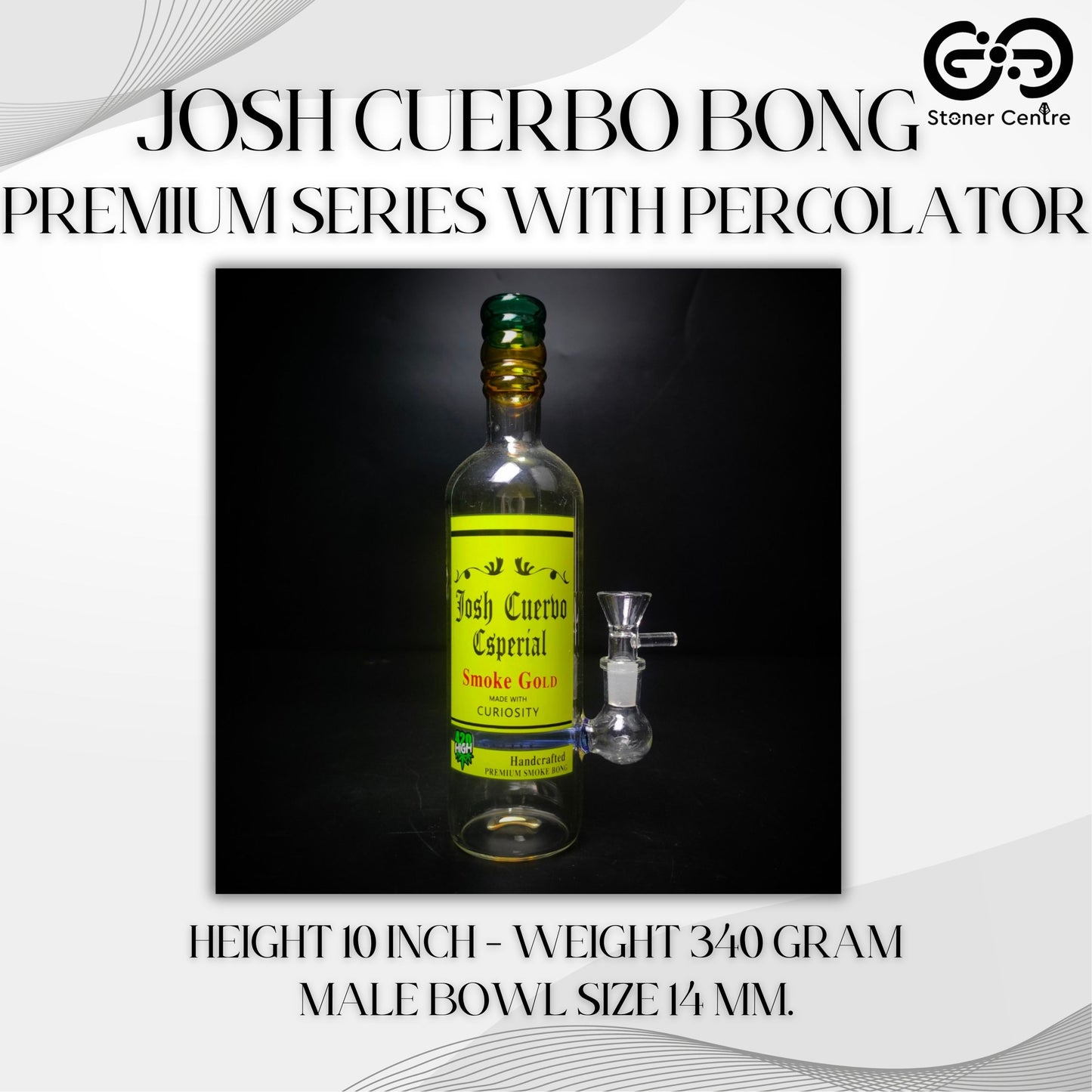 Glass Bong | JOSH CUERBO BONG PERMIUM SERIES WITH PERCOLAOR 10 INCH