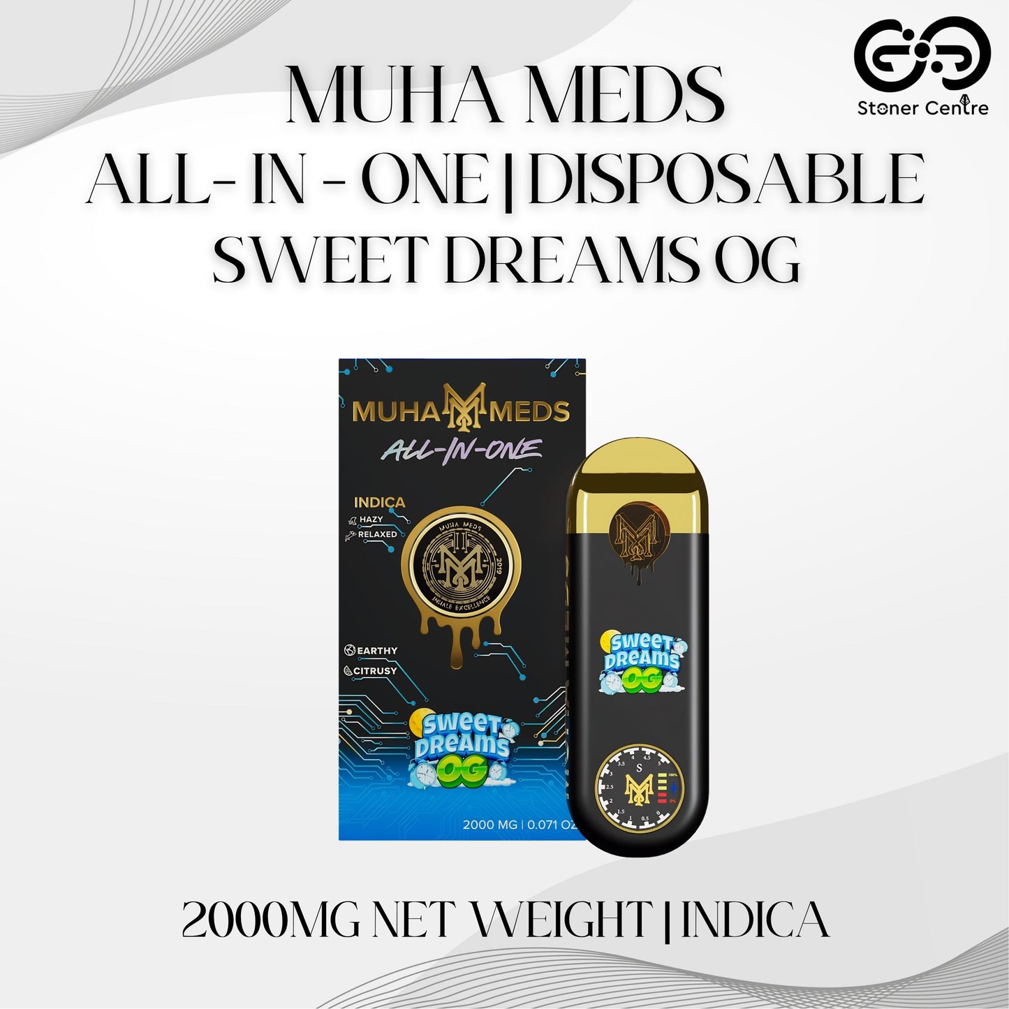MUHA MEDS ALL - IN - ONE DISPOSABLE 2.0MG | SWEET DREAMS OG : INDICA