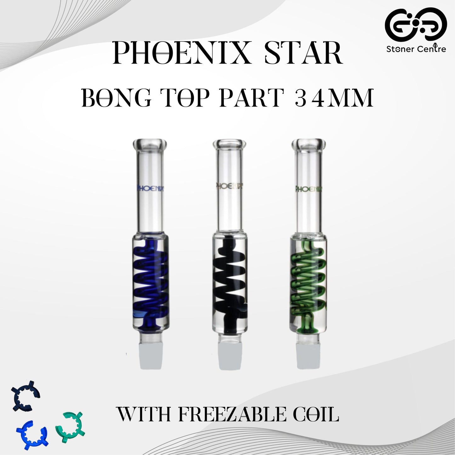 Glass Bong | PHOENIX STAR BONG TOP PART 34MM | REPLACEMENT PART FOR PHOENIX LEGO GLASS WITH FREEZABLE COIL