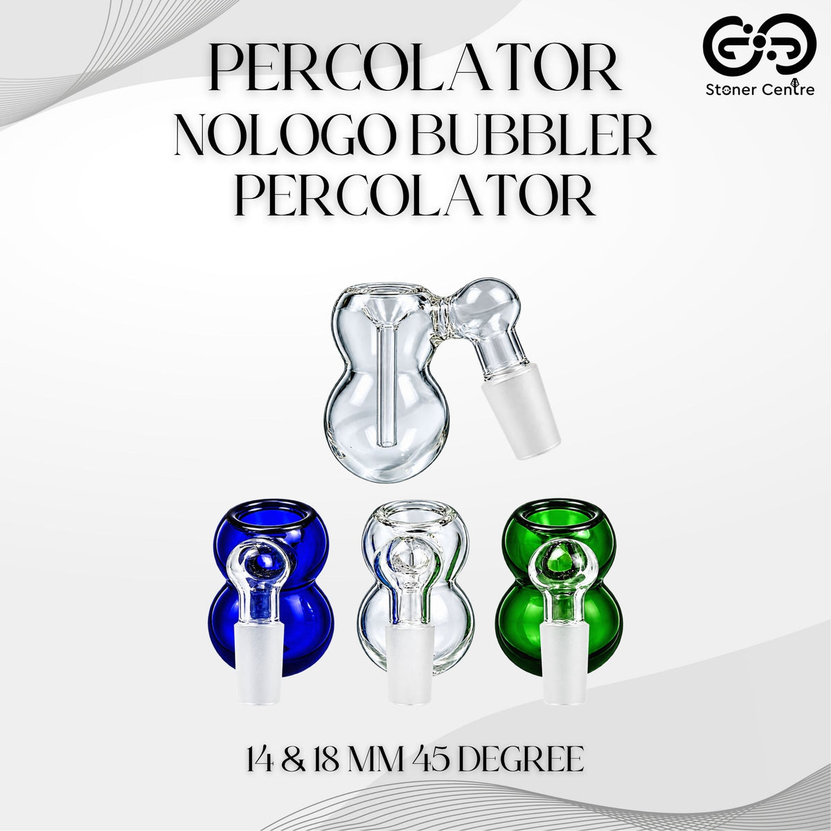 PERCOLATOR | NO LOGO BUBBLER PERCOLATOR 14 & 18 MM 45 DEGREE