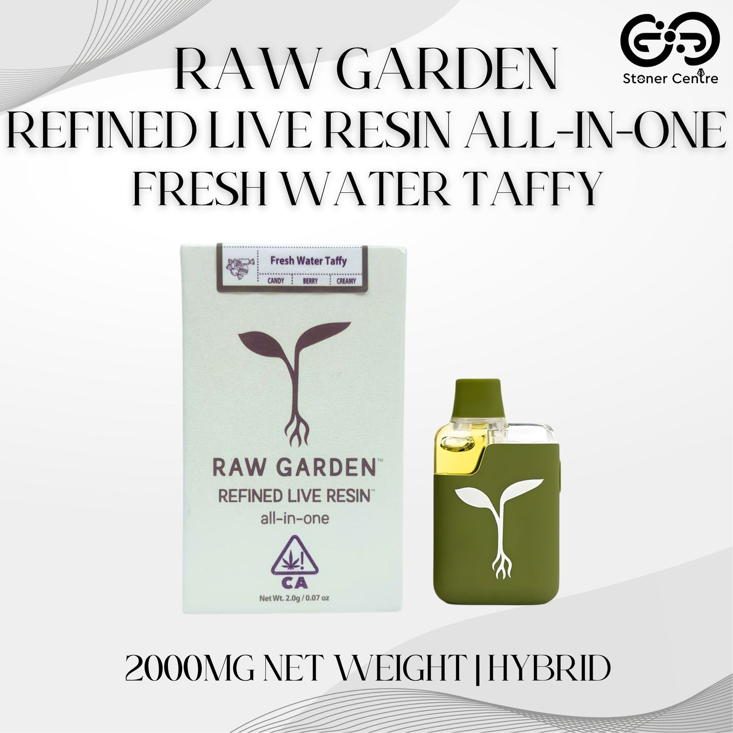 RAW GARDEN - REFINED LIVE RESIN ALL-IN-ONE 2.0ML | FRESH WATER TAFFY : HYBRID
