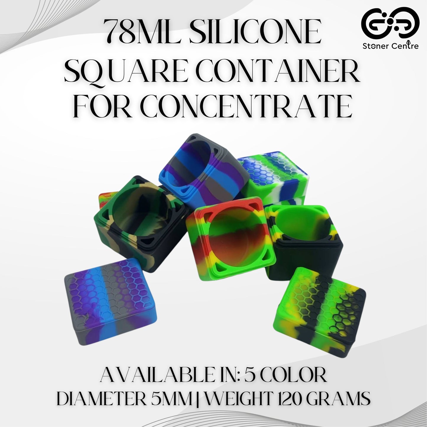 SILICONE | 78ML SILICONE SQUARE CONTAINER FOR CONCENTRATE
