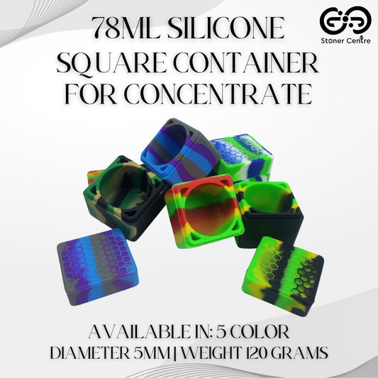 SILICONE | 78ML SILICONE SQUARE CONTAINER FOR CONCENTRATE