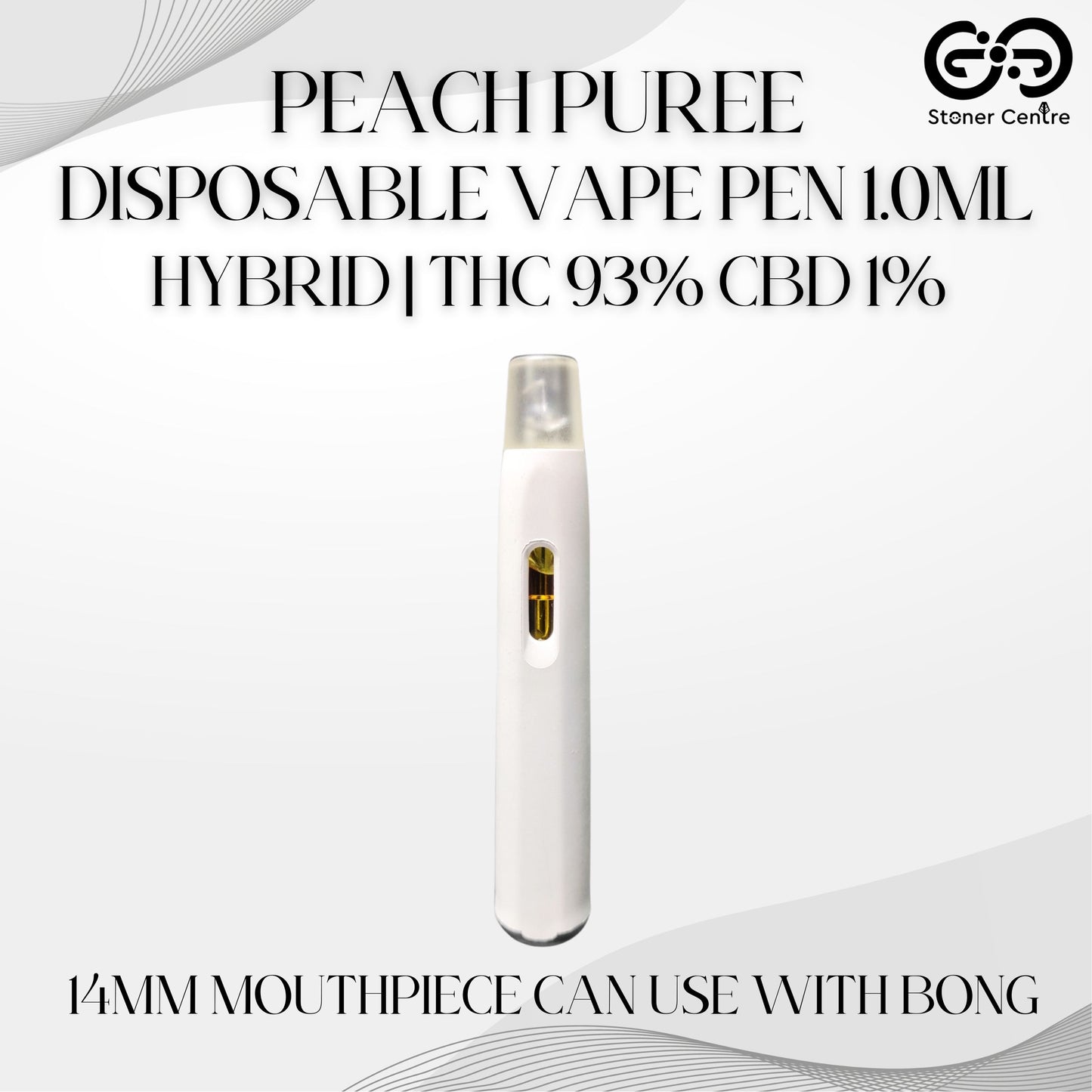 DISPOSABLE VAPE PEN 1.0ML | PEACH PUREE : HYBRID