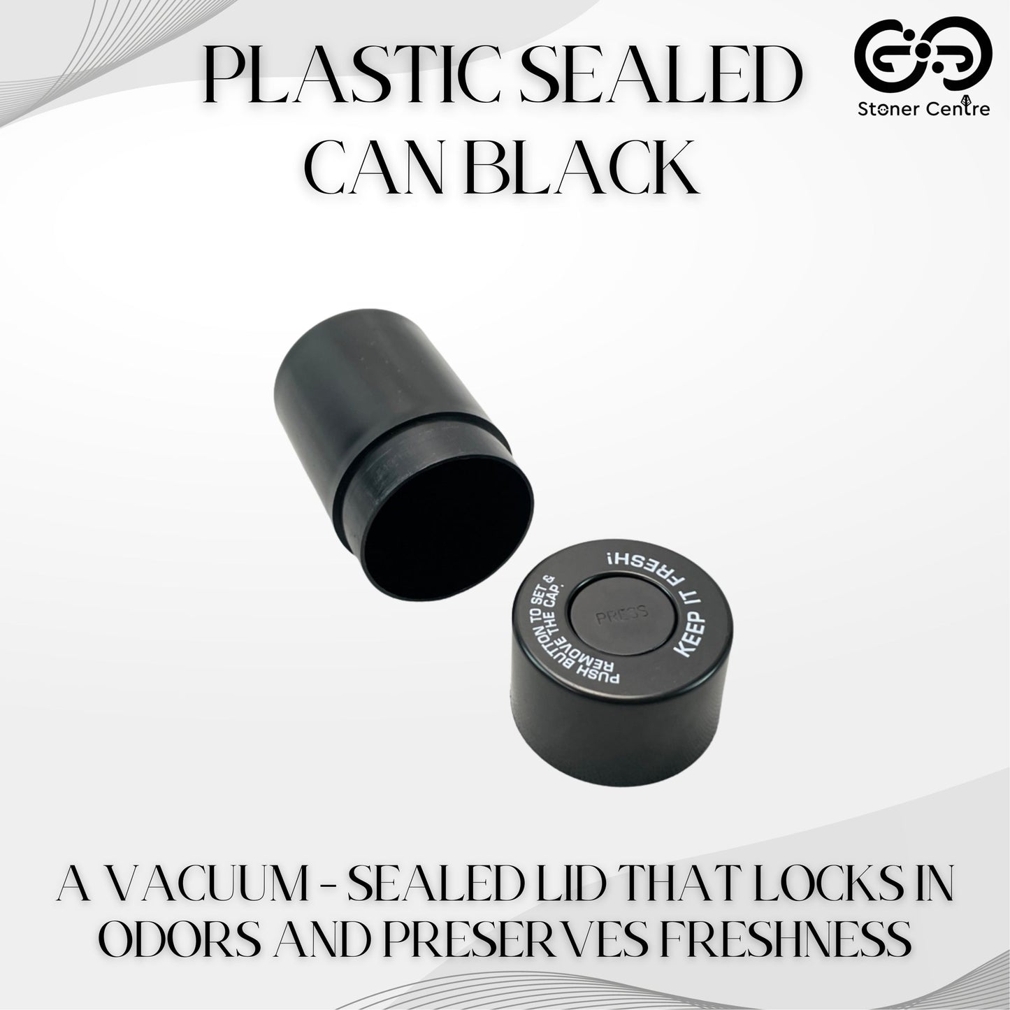 PLASTIC SEALED CAN BLACK