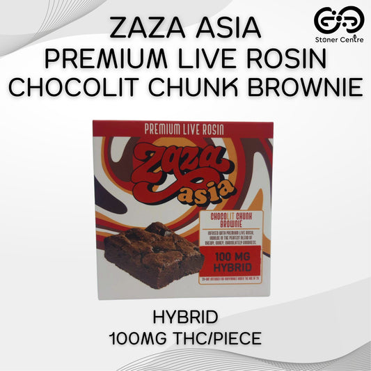 ZAZA ASIA | PREMIUM LIVE ROSIN CHOCOLIT CHUNK BROWNIE - HYBRID | 100MG THC/PIECE