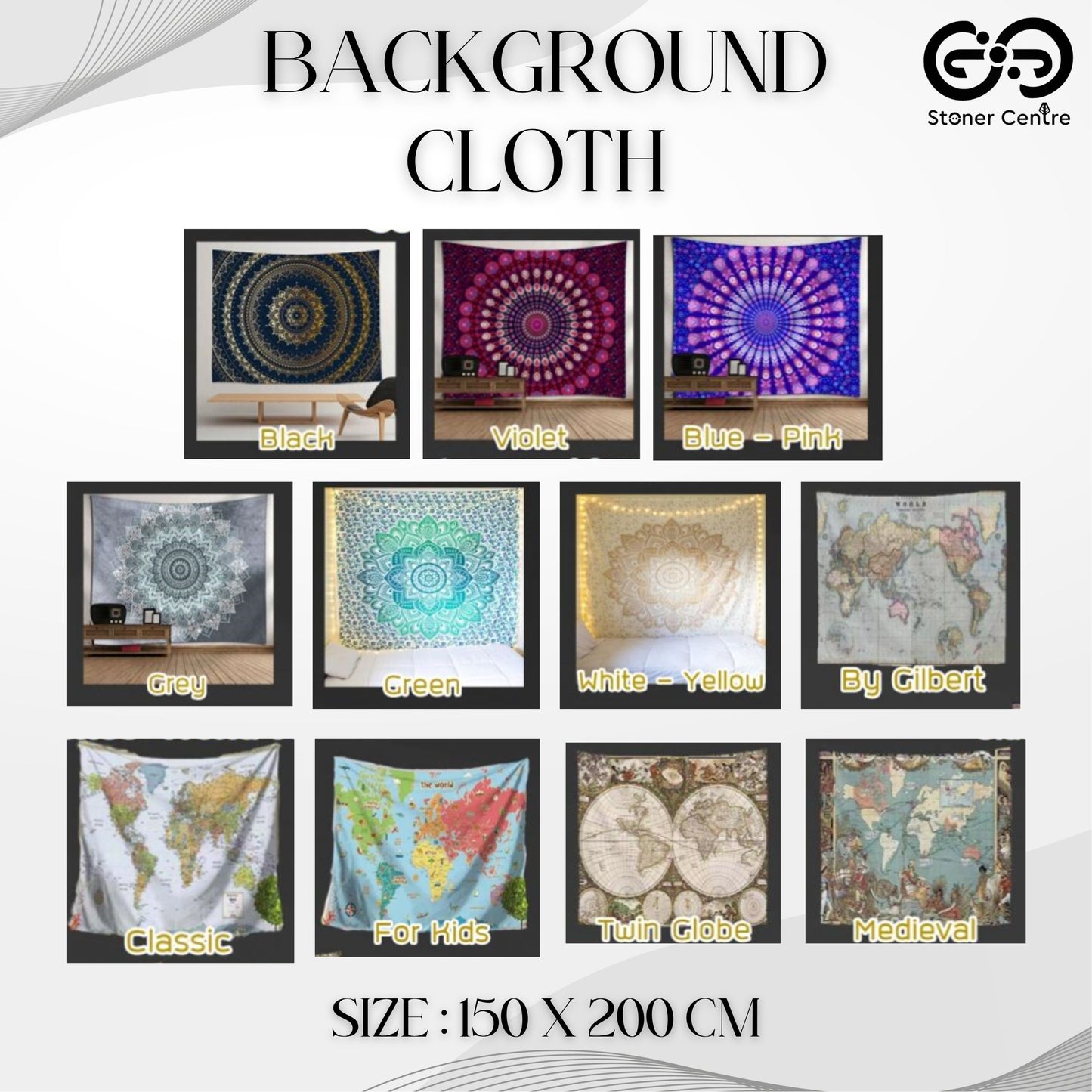 VELVET ROOM DECOR BACKDROP SIZE 150 X 200 CM