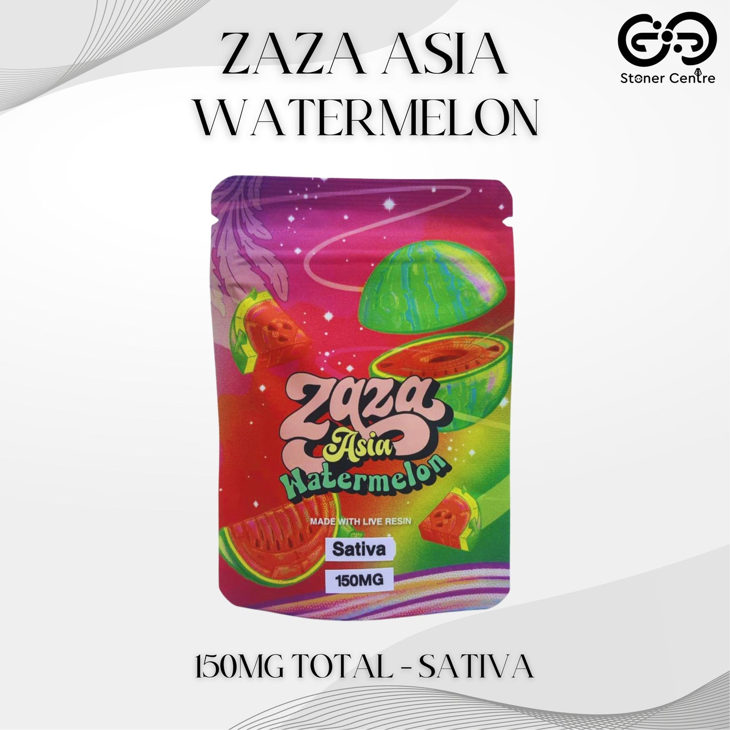 JELLY ZAZA ASIA | WATERMELON 150MG EDIBLES GUMMY INFUSED THC SNACK