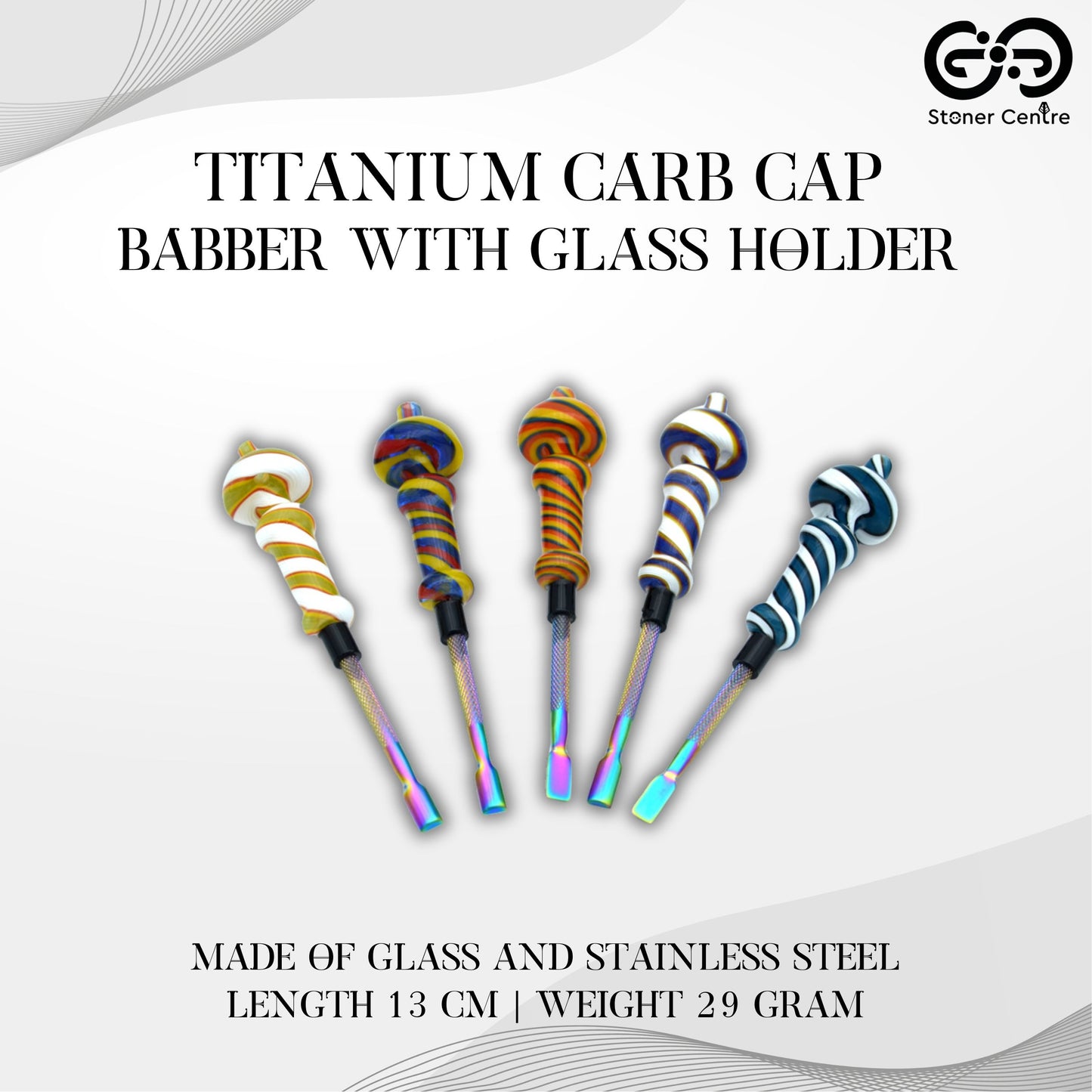 DABBER | TITANIUM CARB CAP DABBER WITH HOLDER