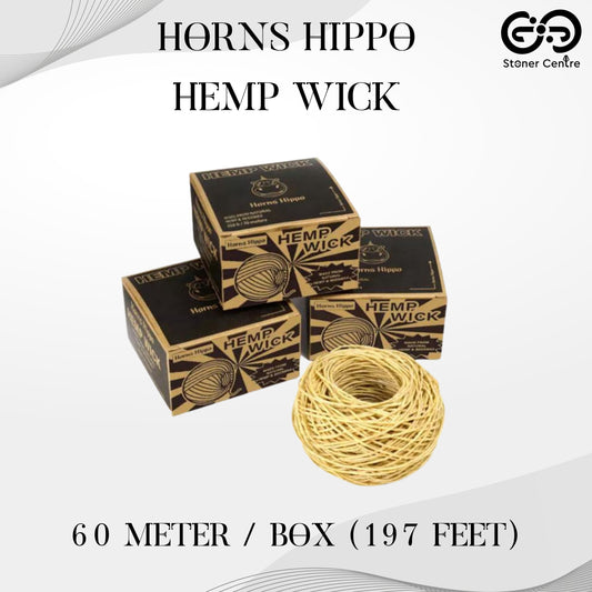 LIGHTER | HORNS HIPPO HEMP WICK  60 METERS / BOX