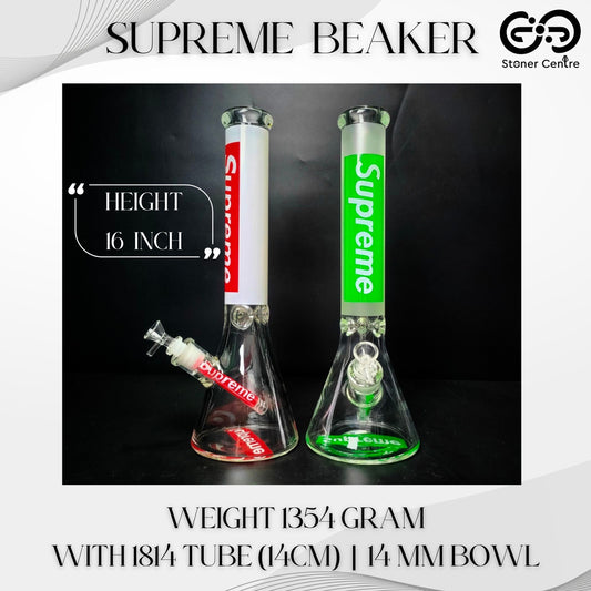 Glass Bong | SUPREME BEAKER BODY AND BASE SCREENED 16 INCH