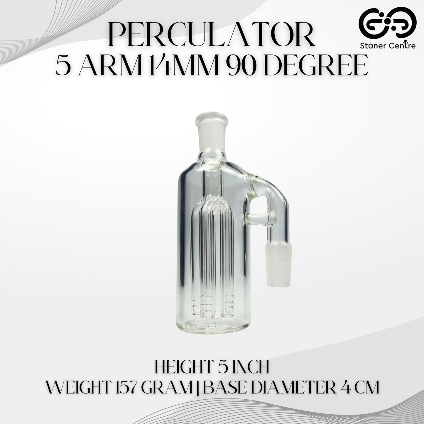 PERCULATOR | 5 ARM PERCULATOR 14MM 90 DEGREE