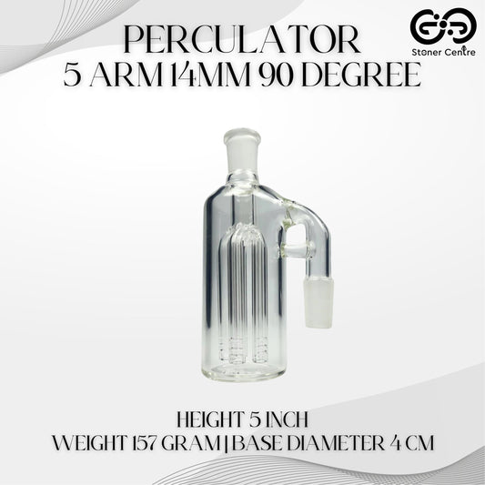 PERCULATOR | 5 ARM PERCULATOR 14MM 90 DEGREE