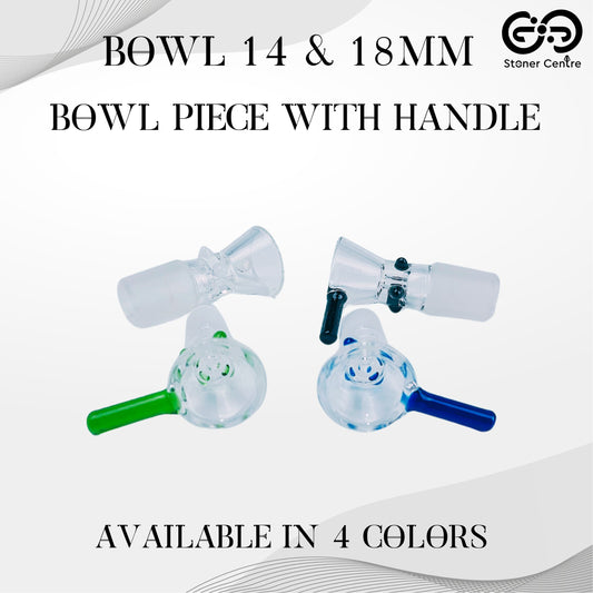 GLASS BOWL | BOWL PIECE WITH HANDLE BAR 14 & 18MM