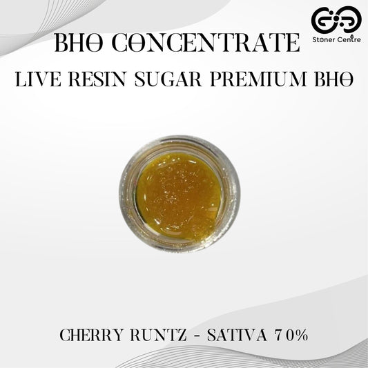 BHO CONCENTRATE | LIVE RESIN SUGRA - PREMIUM BHO - CHERRY RUNTZ