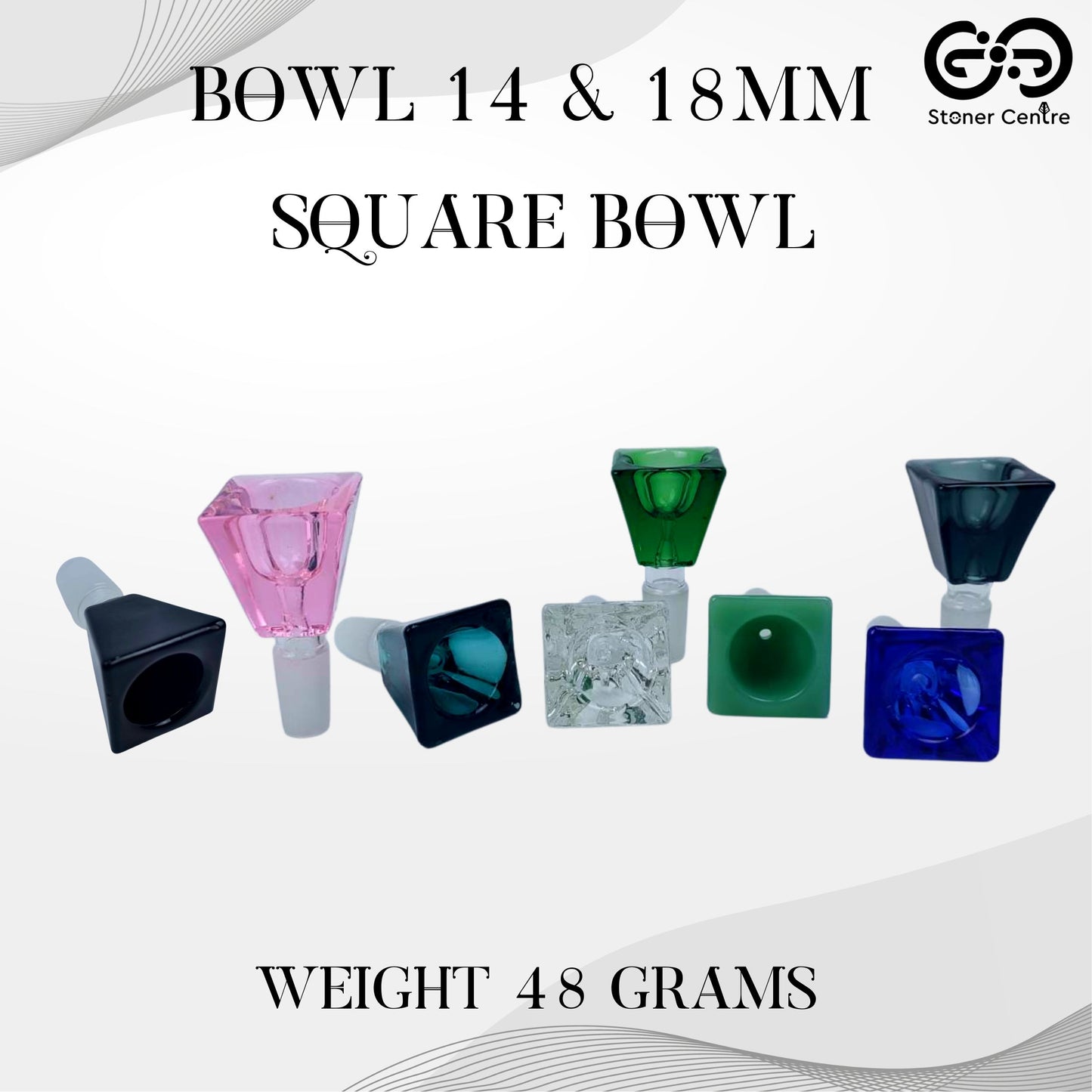 GLASS BOWL | SQUARE BOWL 14 & 18MM