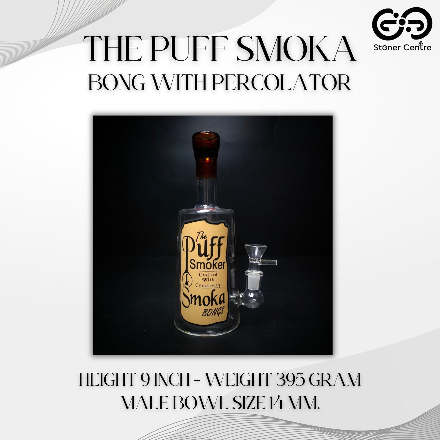 Glass Bong | THE PUFF SMOKA BONG WITH PERCOLATOR 9 INCH