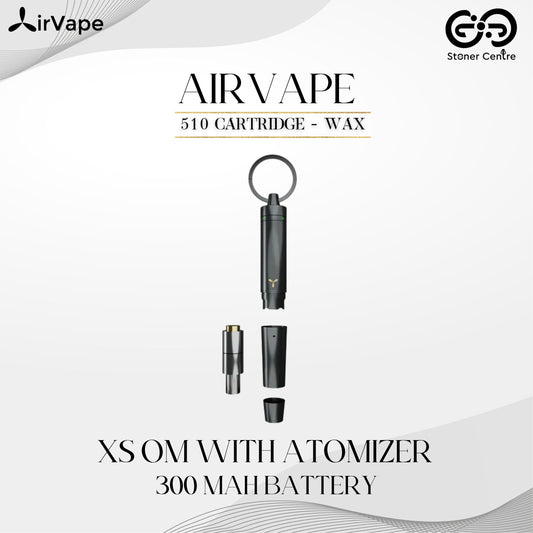 AIRVAPE | XS OM WITH ATOMIZER BLACK / 510 CARTRIDGE - WAX