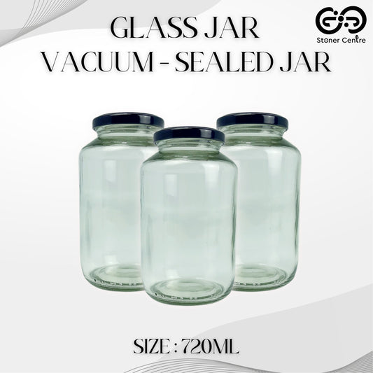 GLASS JAR | GLASS JAR VACUUM - SEALED JAR - SIZE : 720ML