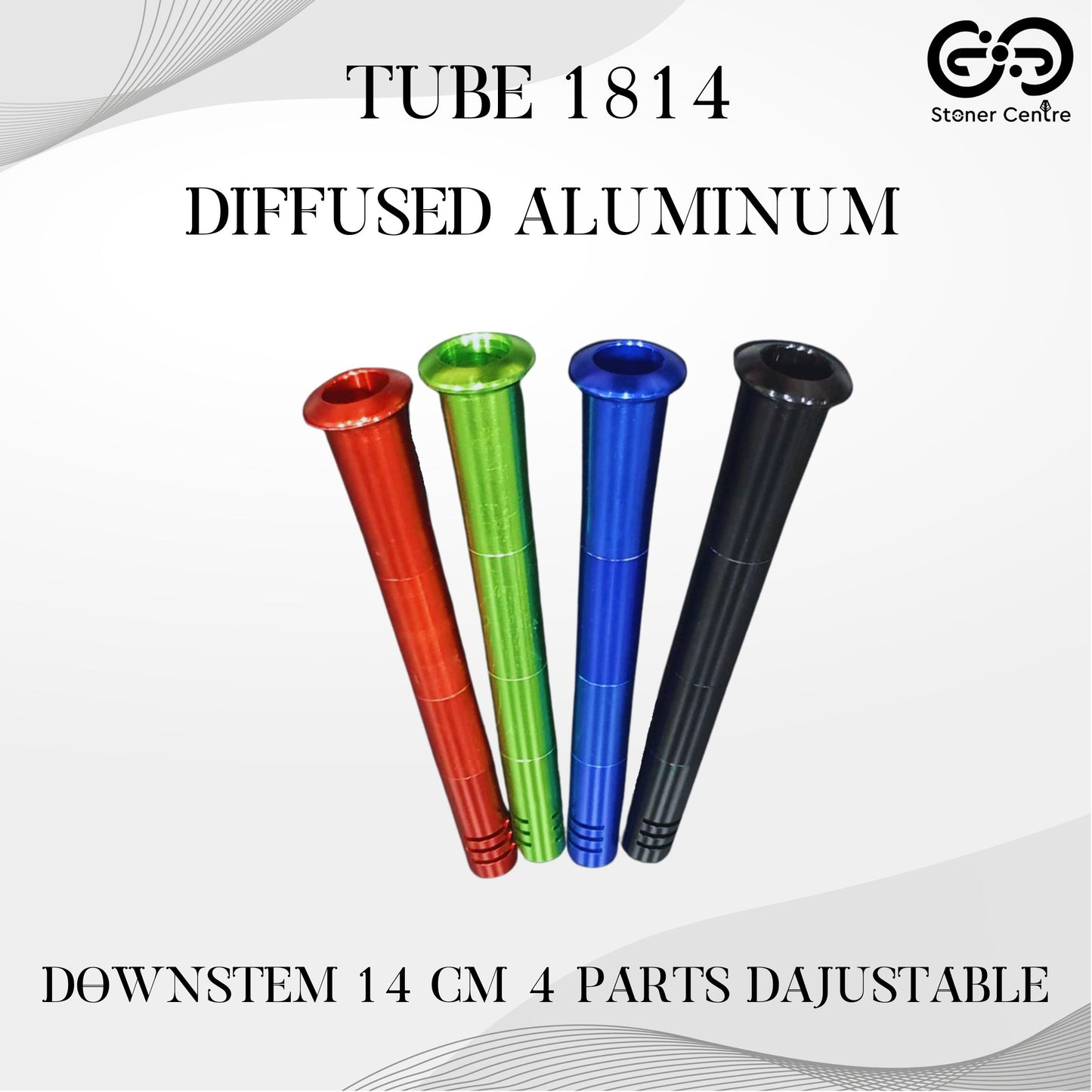 GLASS TUBE | DIFFUSED ALUMINUM DOWNSTEM 14 CM