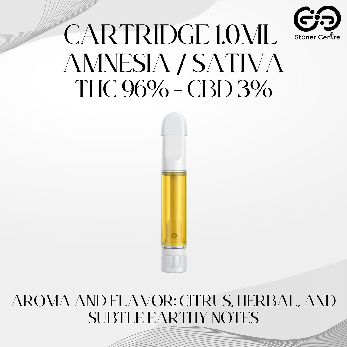 Cartridge 1.0ML | AMNESIA : SATIVA (เฉพาะหัวคาร์ทไม่รวมแบต)