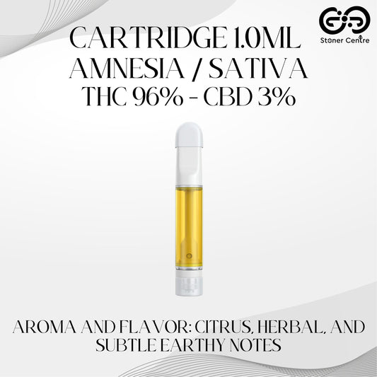 Cartridge 1.0ML | AMNESIA : SATIVA (เฉพาะหัวคาร์ทไม่รวมแบต)