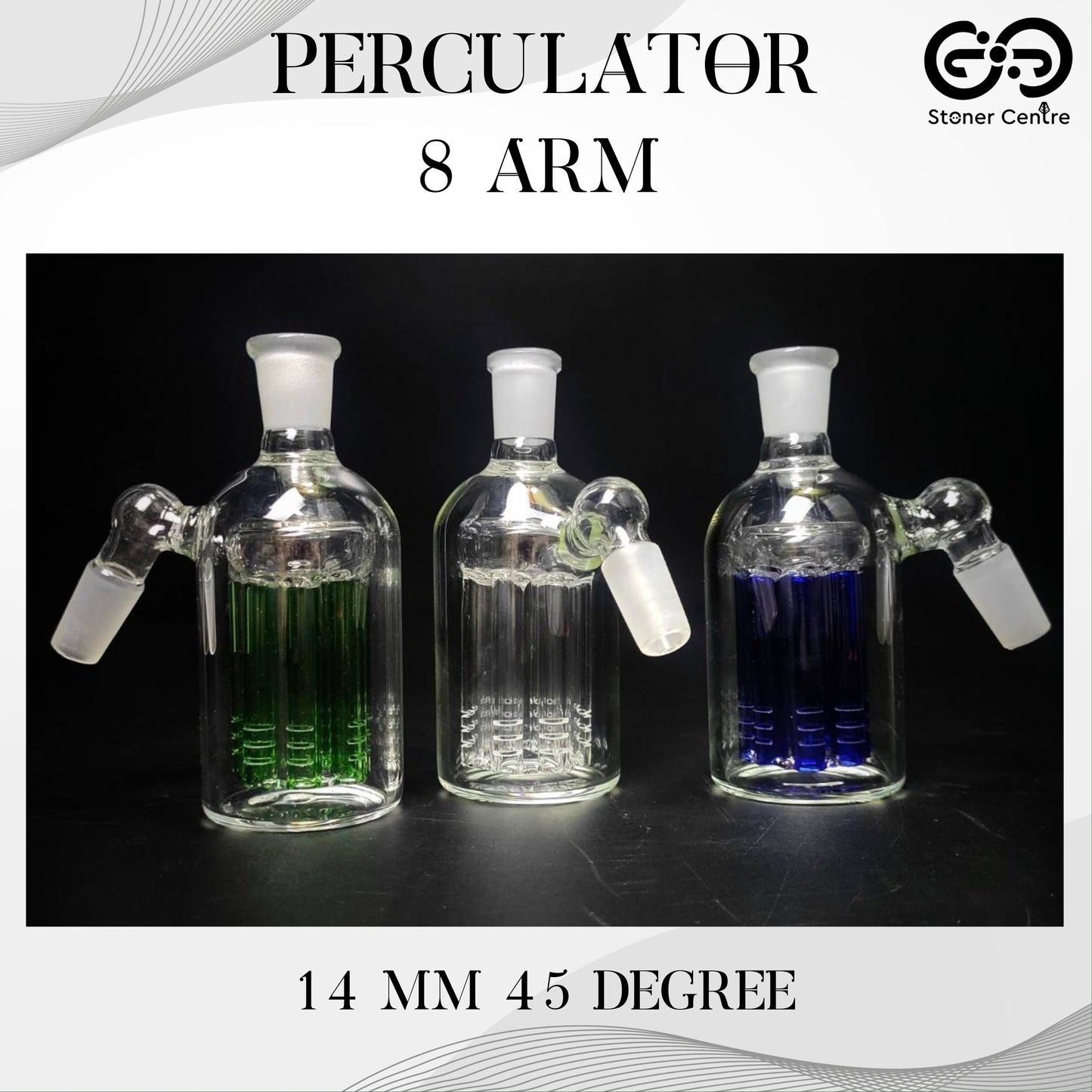 PERCULATOR | 8 ARM PERCULATOR COLORS 14 MM 45 DEGREE