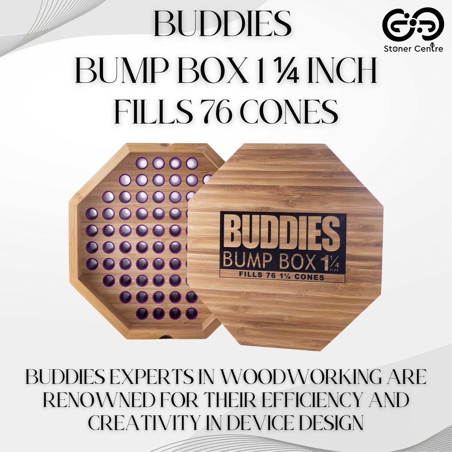 BUDDIES BUMP BOX 1 ¼ INCH FILLS 76 CONES