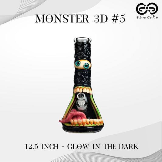 Glass Bong | MONSTER 3D - 12.5 INCH #5 GLOW IN THE DARK