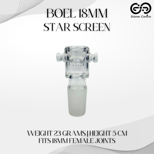 GLASS BOWL | STAR SCREEN BOWL 18MM