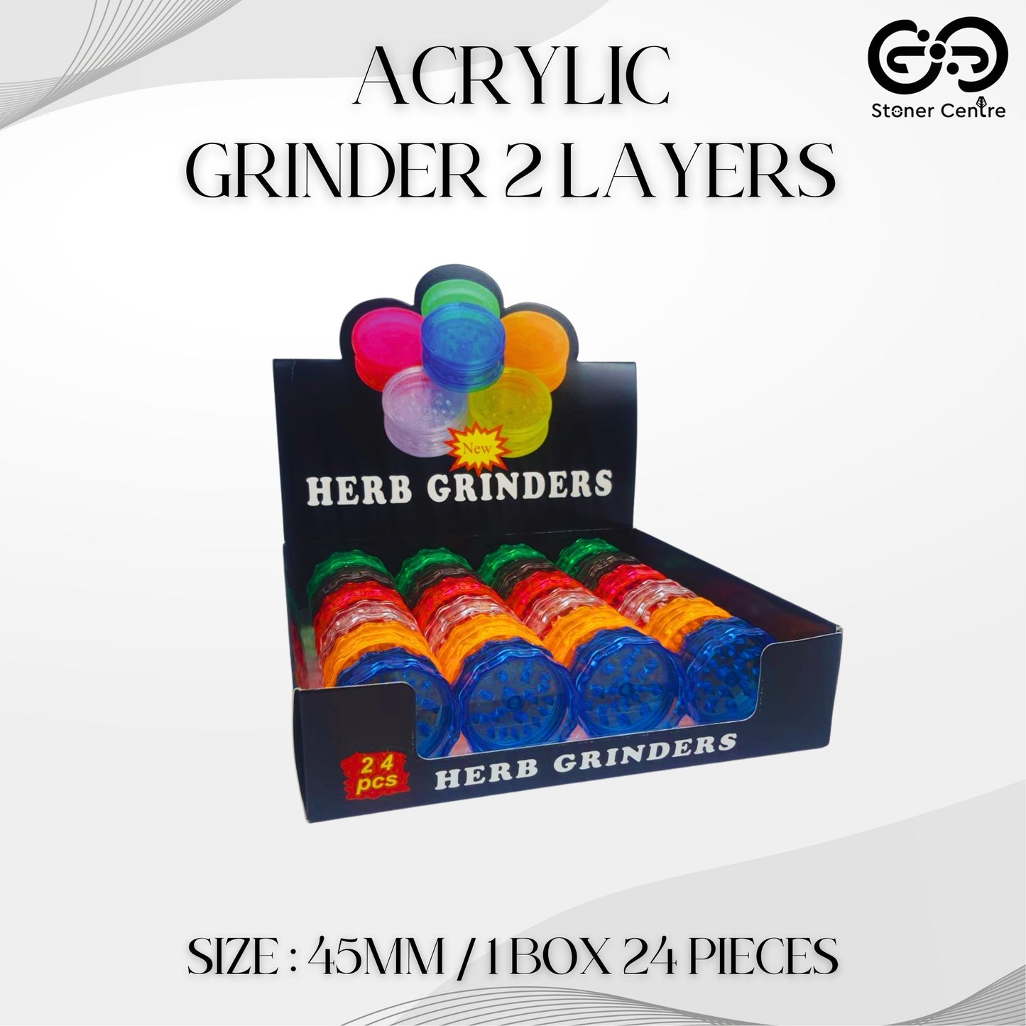 GRINDER | ACRYLIC GRINDER 2 LAYERS DIAMETER 45MM