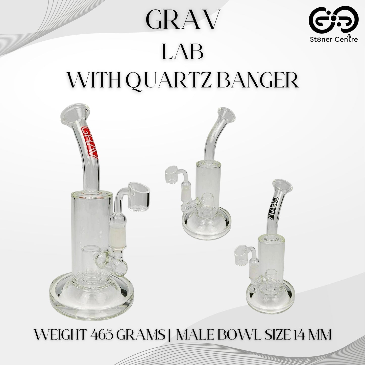 Glass Bong | GRAV LAB WITH QUARTZ BANGER 9.5 INCH
