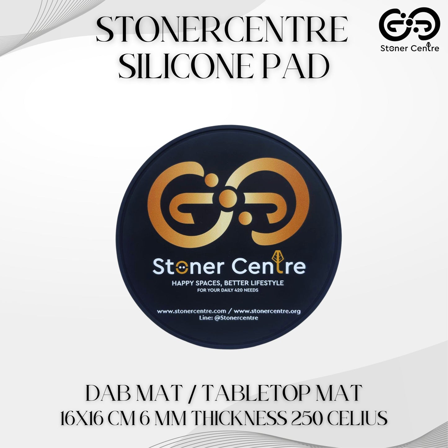 SILICONE | STONERCENTRE SILICONE PAD 16x16CM 6MM THICKNESS 250 CELIUS HEAT RESISTANCE & SHOCK ABSORBANT SINGLE - SIDED HONEYCOMB DAB MAT