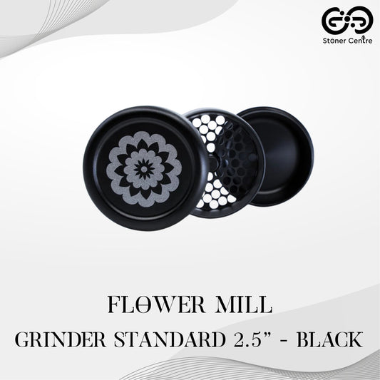 FLOWER MILL | GRINDER STANDARD 2.5" - BLACK