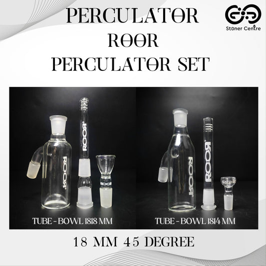 PERCULATOR | ROOR 18 MM 45 DEGREE PERCULATOR SET | 1814 & 1818 MM DOWNSTEM