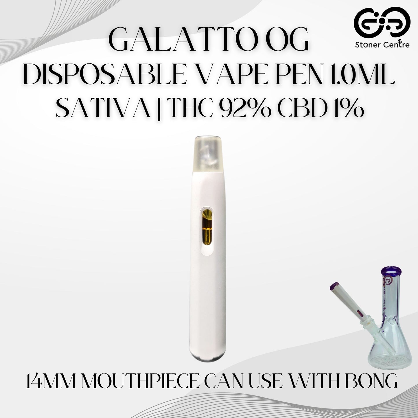 DISPOSABLE VAPE PEN 1ML. | GALATO OG : SATIVA