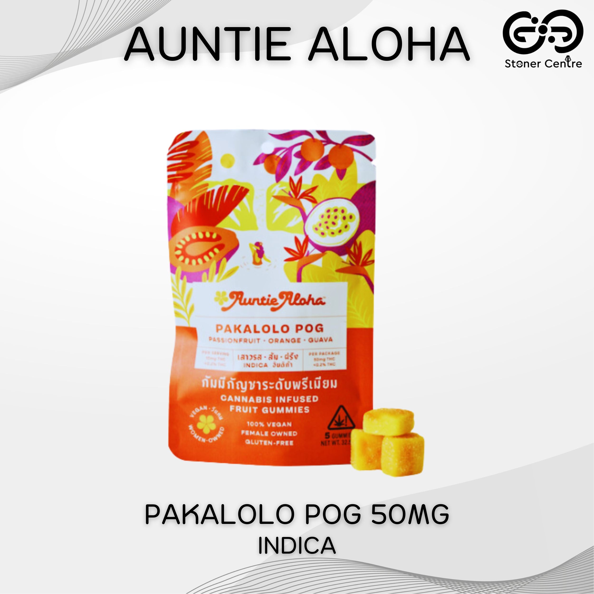 EDIBLES | JELLY AUNTIE ALOHA - PAKALOLO POG 50MG – Stonercentre.com