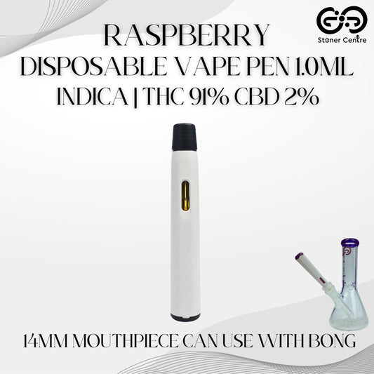 DISPOSABLE VAPE PEN 1.0ML | RASPBERRY : INDICA