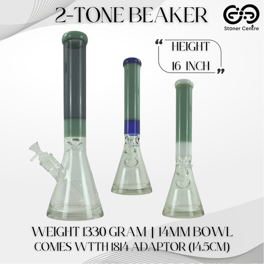 GLASS BONG | NO LOGO 2-TONE BEAKER NOLOGO 16 INCH