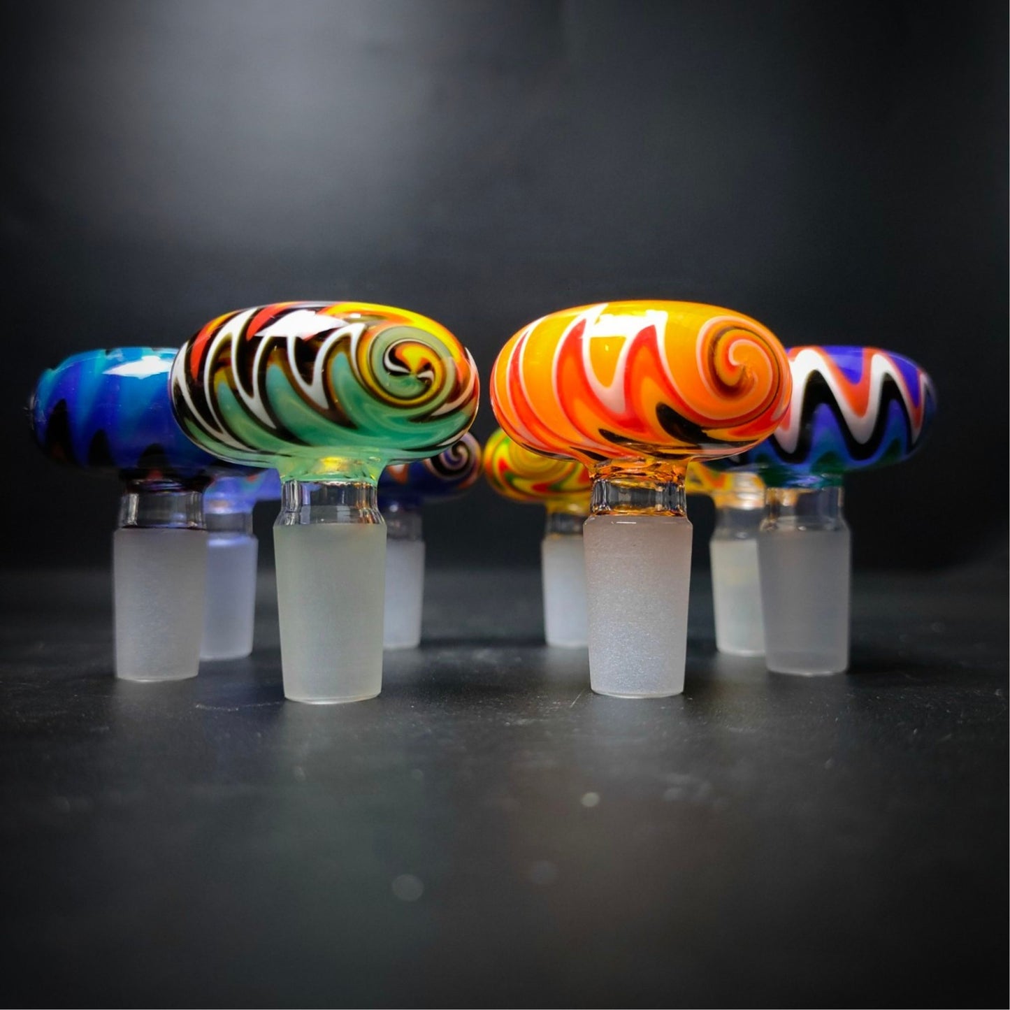 GLASS BOWL | TWIST AND FLAME BOWL 14 MM