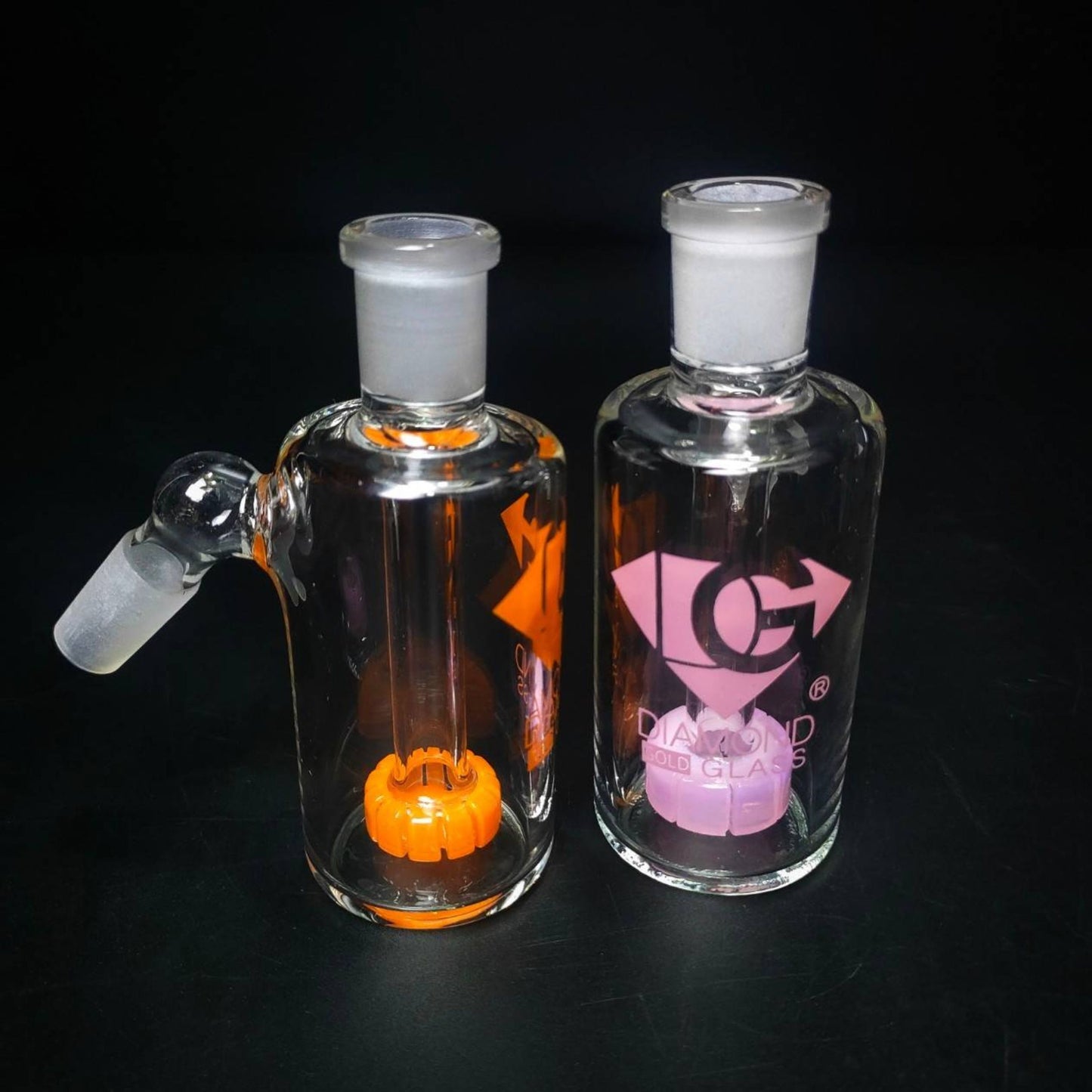 PERCULATOR | DIAMOND GOLD GLASS 1 ARM PERCULATOR 14 MM 45 DEGREE