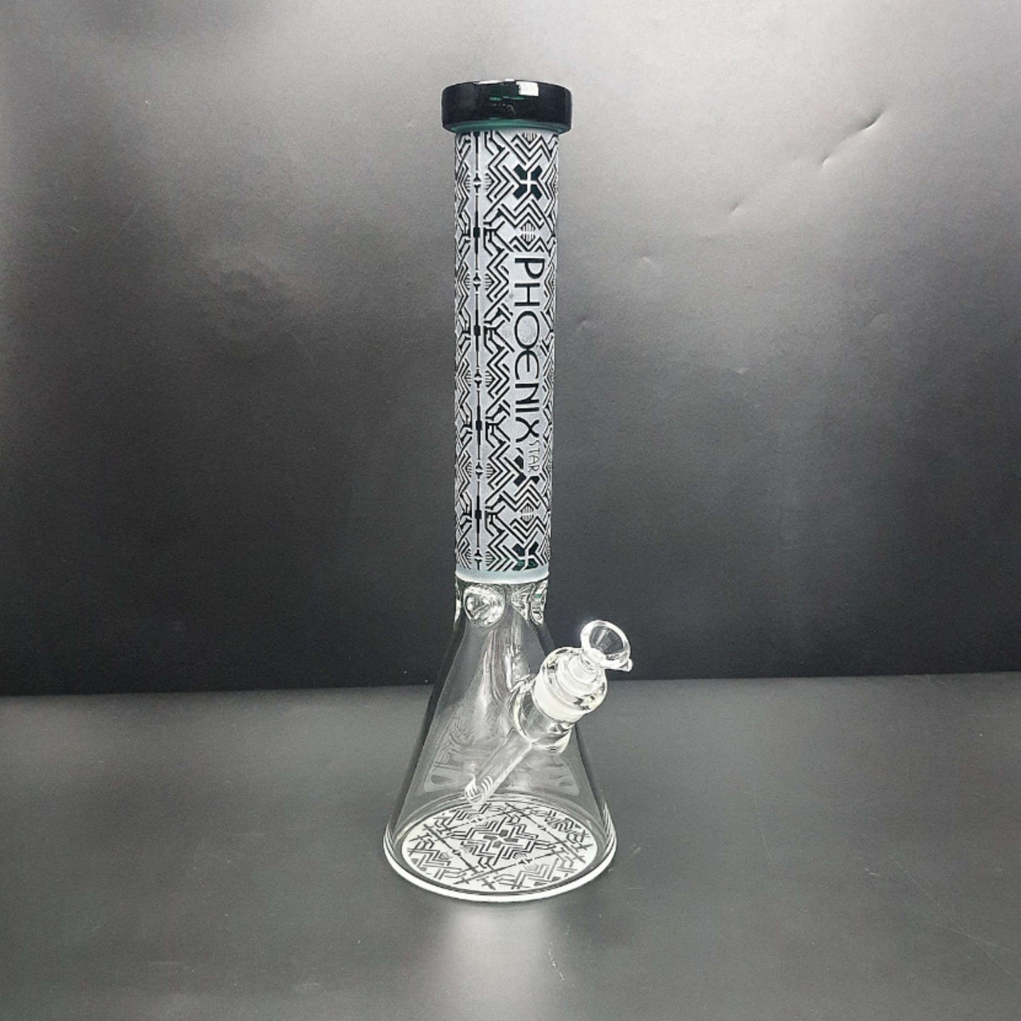 Glass Bong | PHOENIX BEAKER 7 MM THICK SANDBLASTED PROTECTED 16 INCH