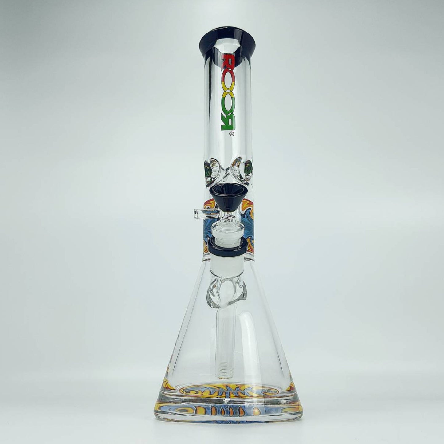 Glass Bong | ROOR BEAKER WIG WAG WITH DOME PERC 9 MM 13.5 INCH