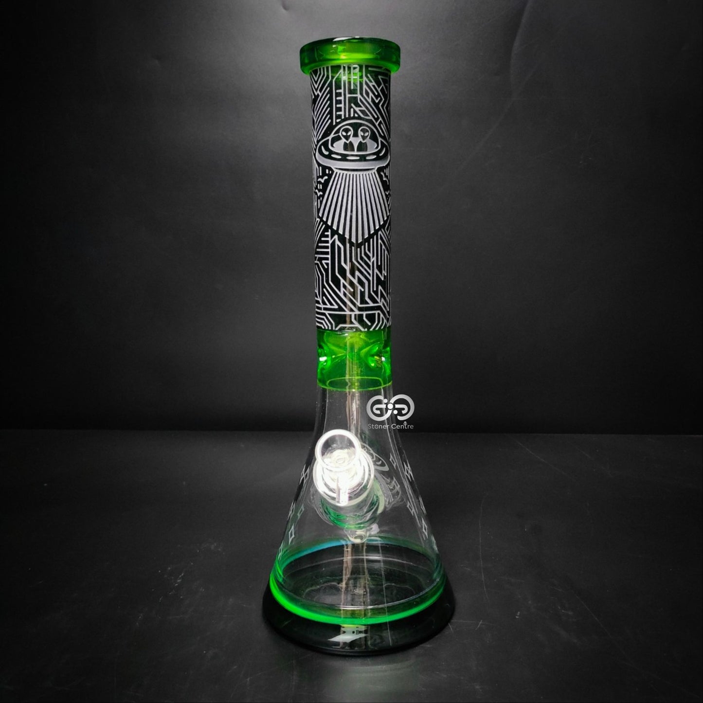 Glass Bong | 2 TONED UFO BEAKER 14 INCH
