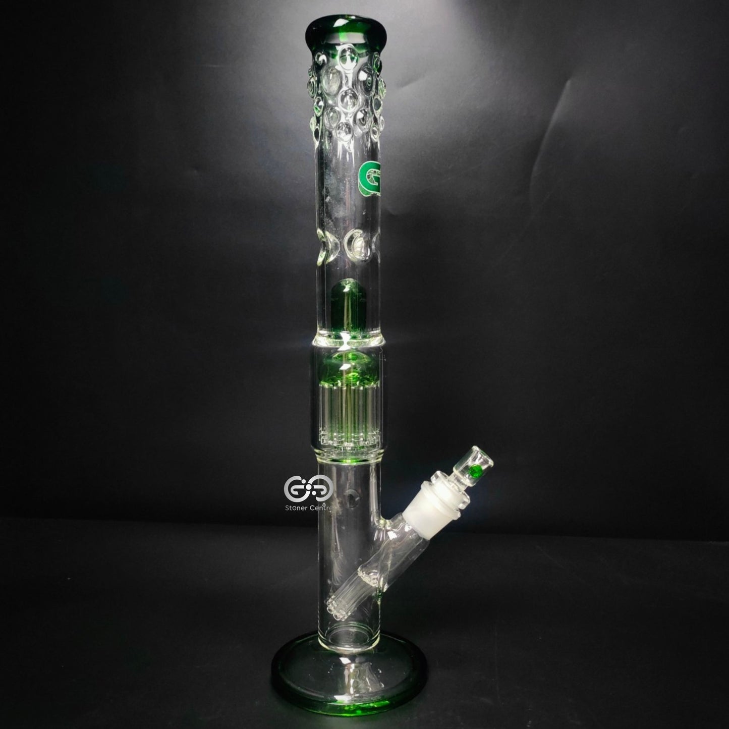 Glass Bong | GRACE GREEN STRAIGHT WITH 11 - ARM & DOME PERCOLATOR 20 INCH