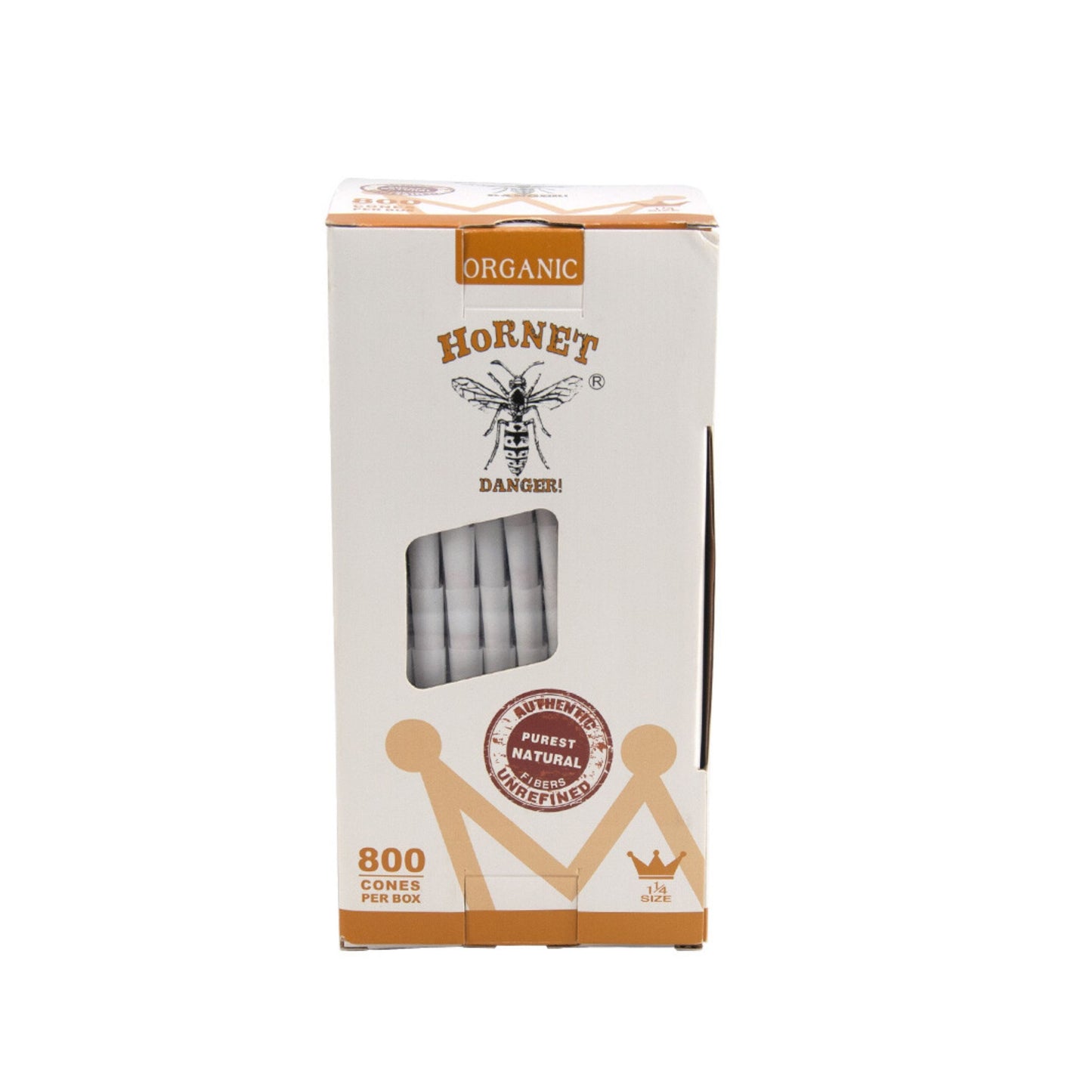 ROLLING PAPER | HORNET 1 1/4 INCH WHITE PRE - ROLLED CONES TOWER