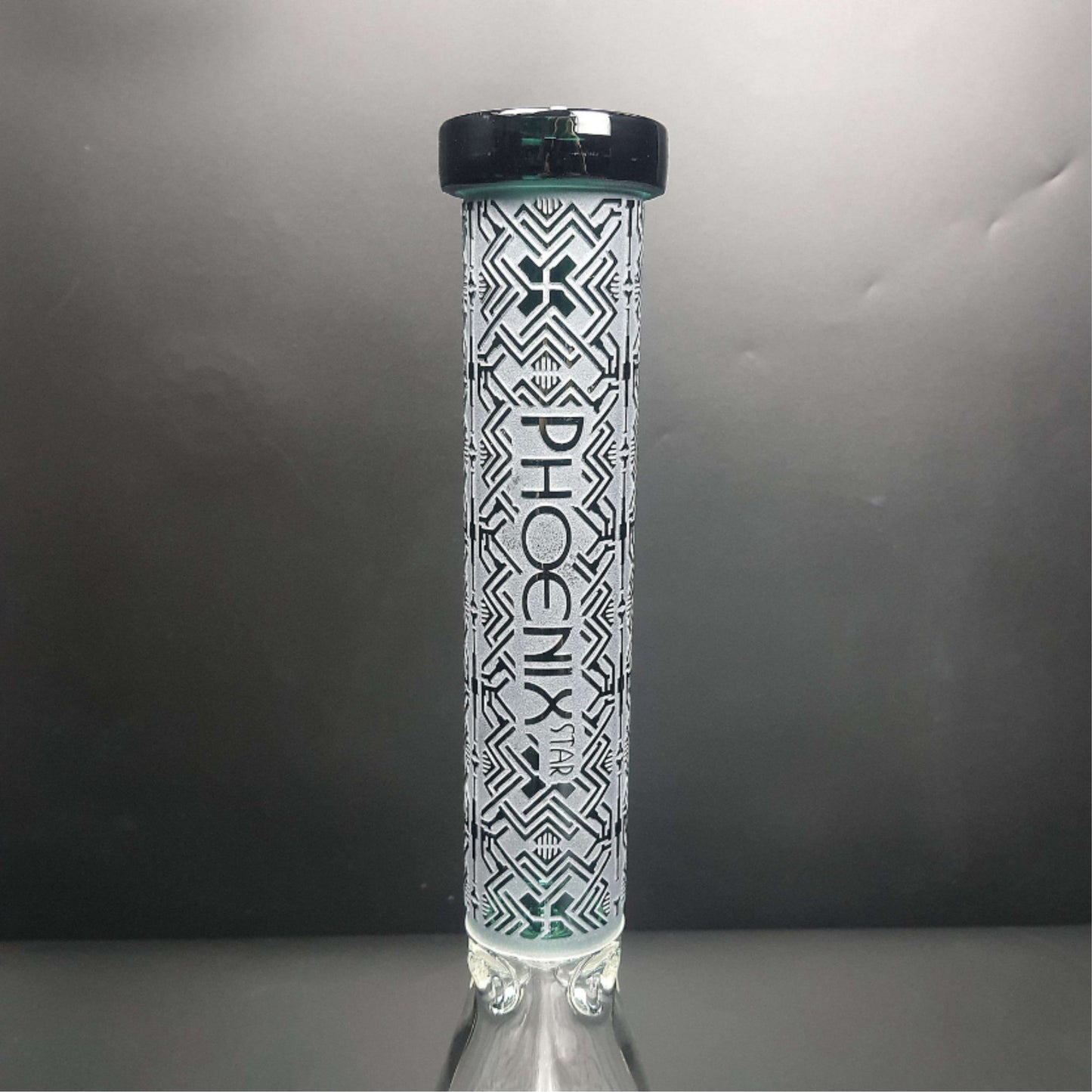 Glass Bong | PHOENIX BEAKER 7 MM THICK SANDBLASTED PROTECTED 16 INCH